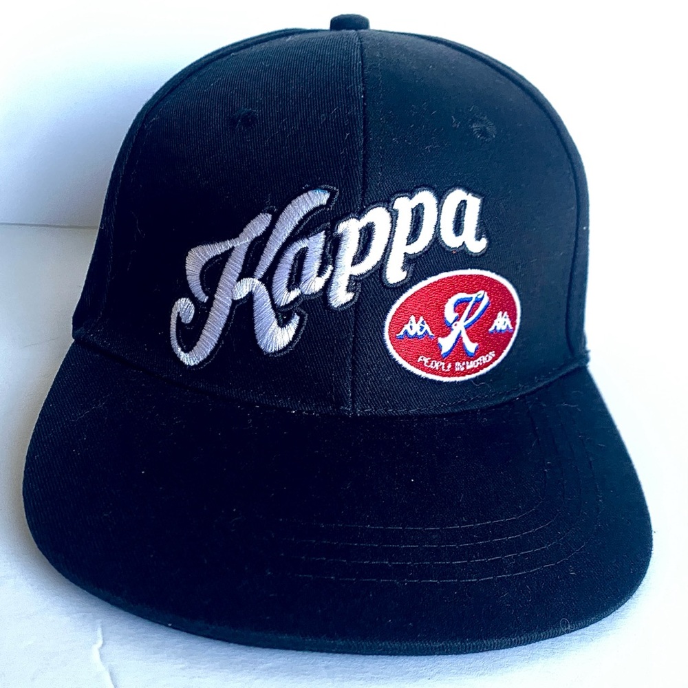 Kappa Rakes Baseball Cap Logo Hat Black Embroidered Adjustable Snap Back